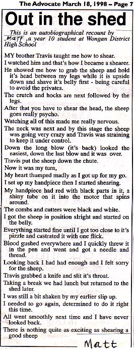 Appendix: newspaper cutting