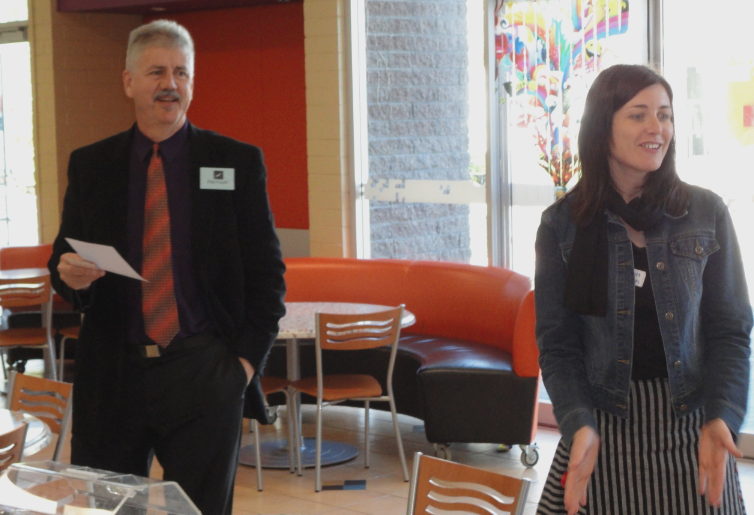 Photo: Announcing prize winner