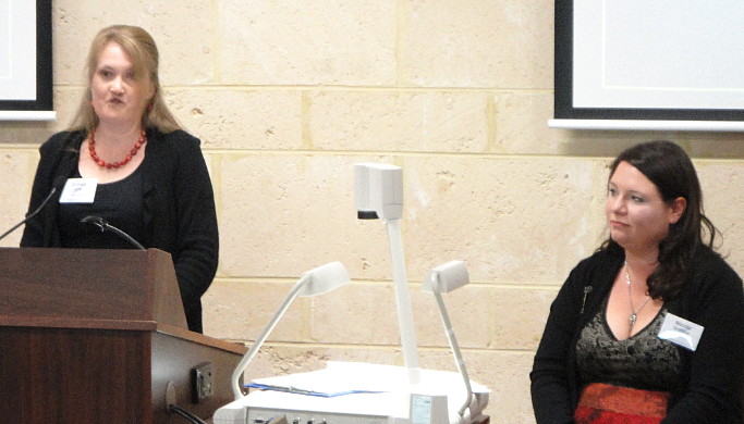 Photo: Eloise Cole and Nicola Griffiths